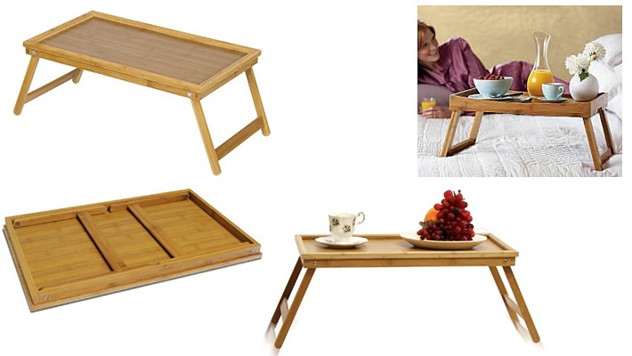 Spencer And Slate Bamboo Folding Bed Table Wood Bamboo Tray Laptop